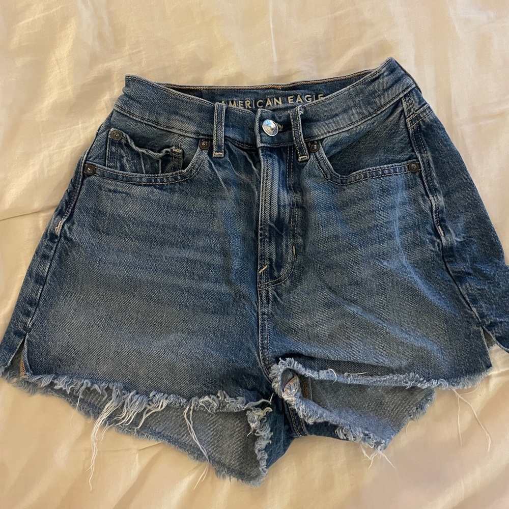 American Eagle Outfitters Distressed Blue Jean Shorts